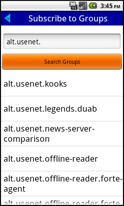 Subscribe to Groups: Search